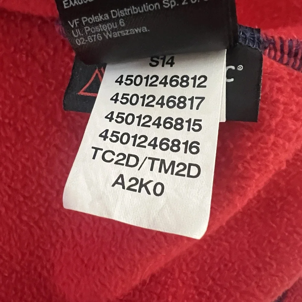 The North Face Mens Large Red Polartec Classic Fleece 1/4 Zip Pullover